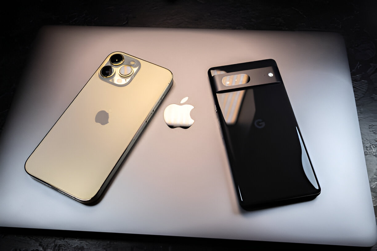 Alt text IPHONE vs ANDROID side-by-side design comparison in 2025